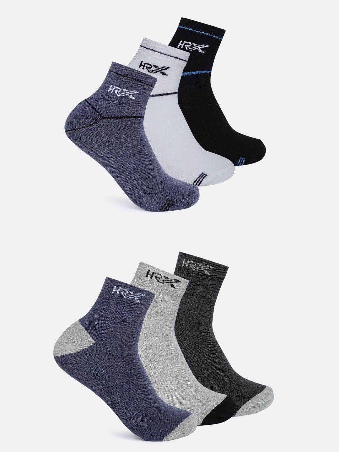 HRX by Hrithik Roshan Men Pack of 6 Cotton Blend Ankle Length Socks - view 1
