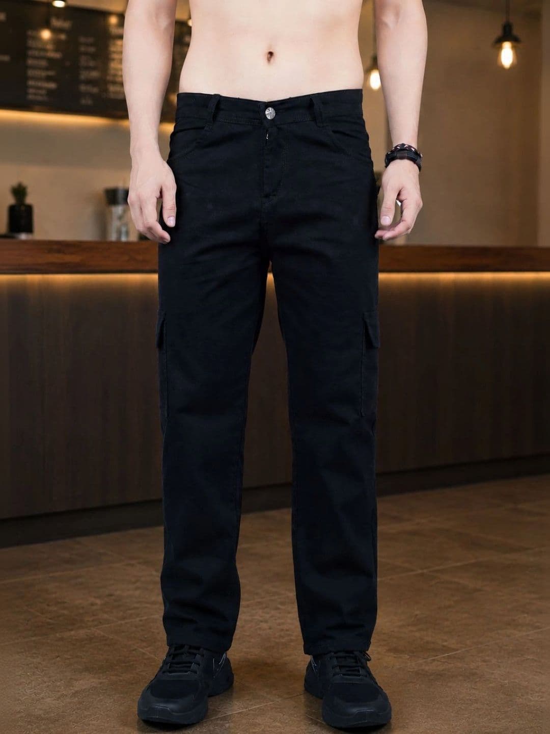 shre.ce Men Classic Straight Fit Mid-Rise Stretchable Jeans - view 1