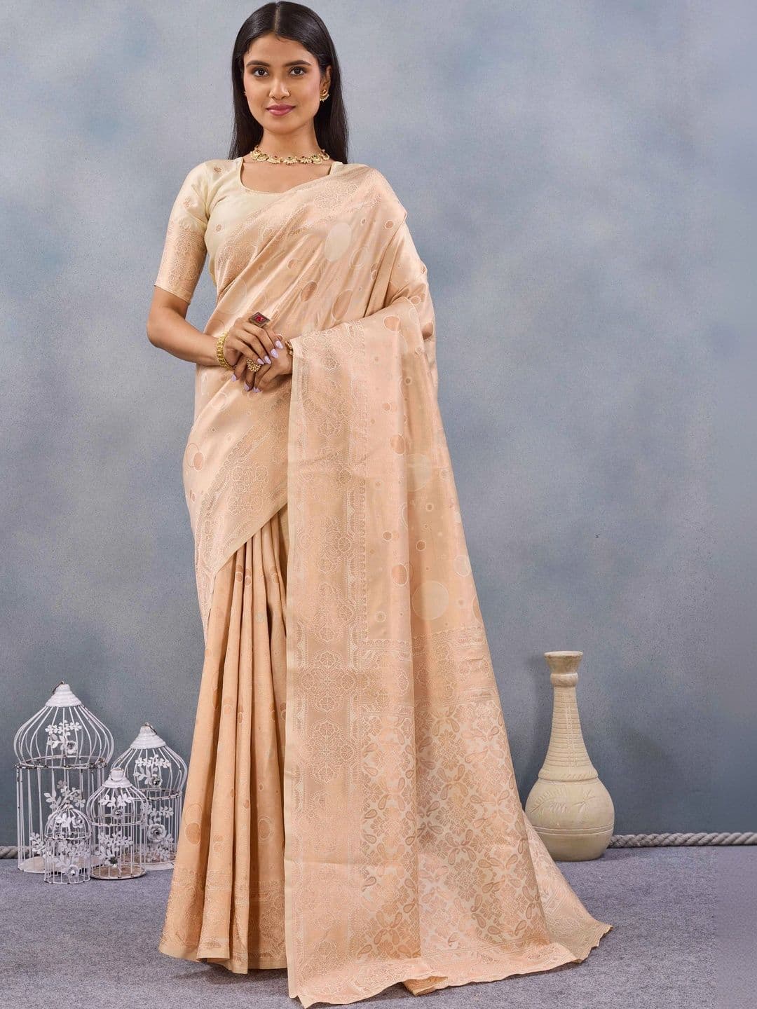Moda Rapido Woven Design Silk Cotton Banarasi Saree - view 1