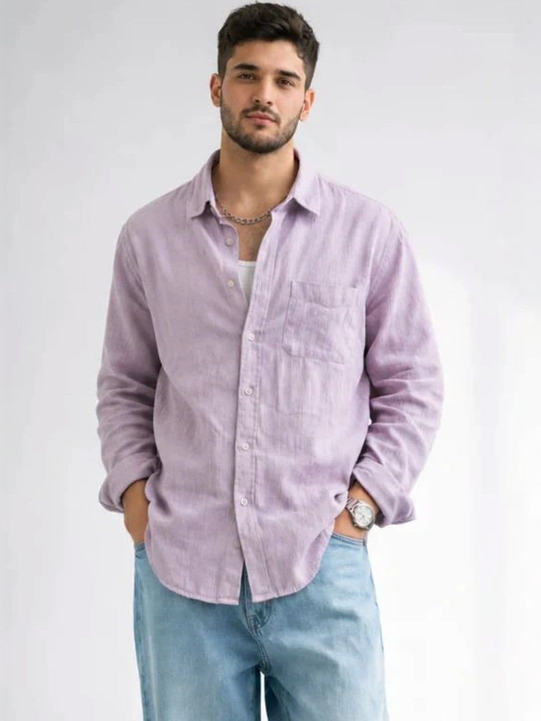 D'AVARRIO Men Relaxed Casual Shirt - view 1