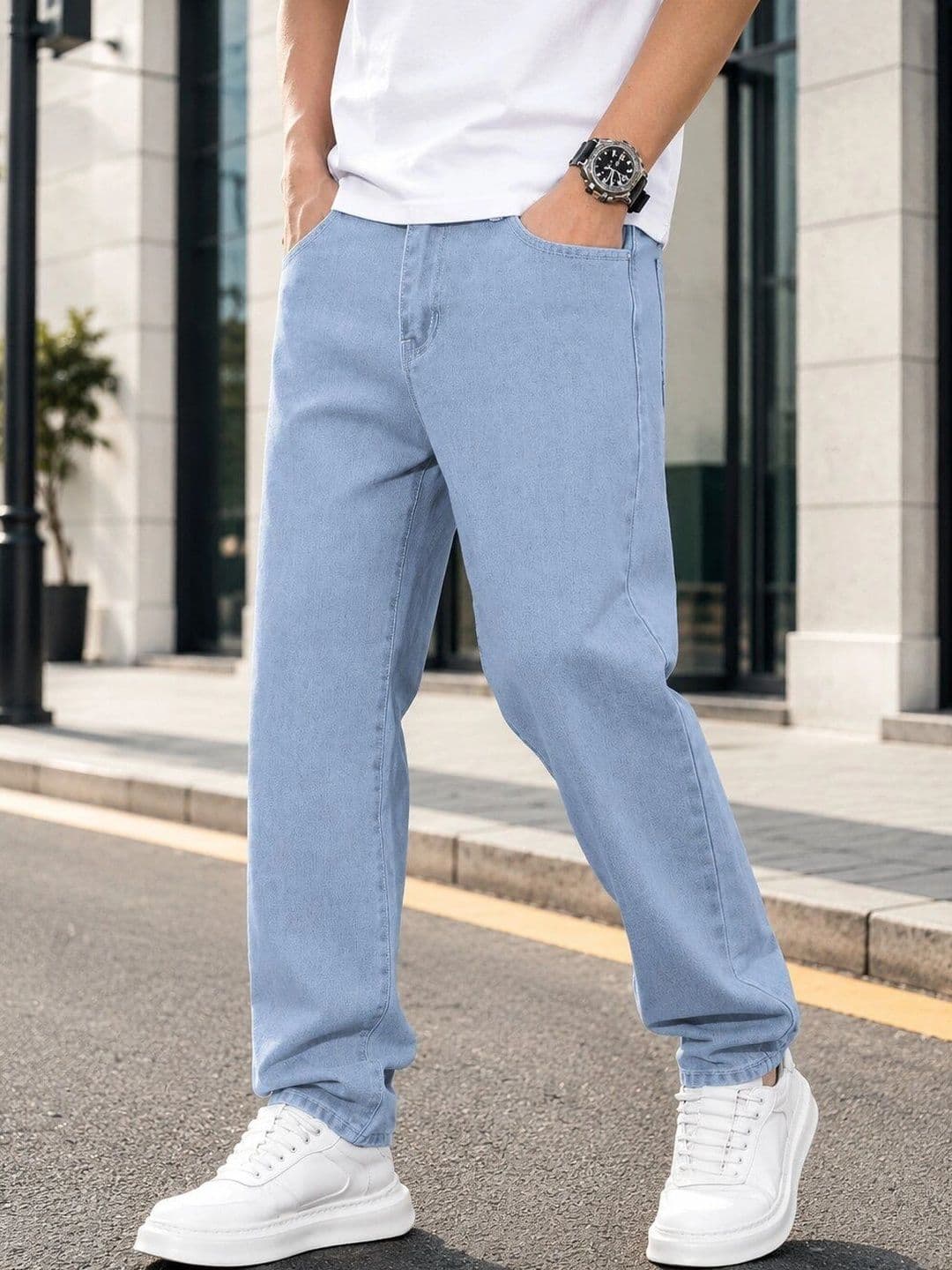 Encrypt Men Relaxed Fit Mid-Rise Stretchable Jeans - view 1