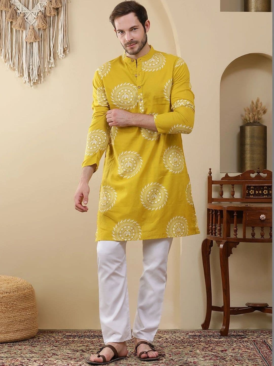 Anouk Men Ethnic Motifs Printed Kurta - view 1