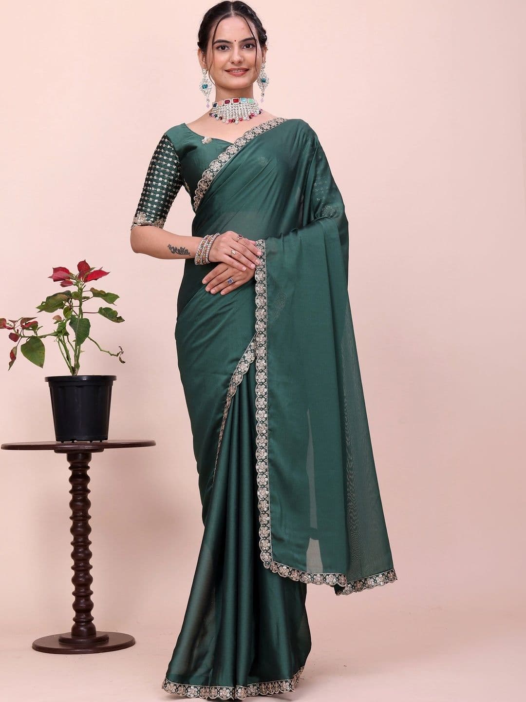 Moda Rapido Embroidered Poly Chiffon Designer Saree - view 1