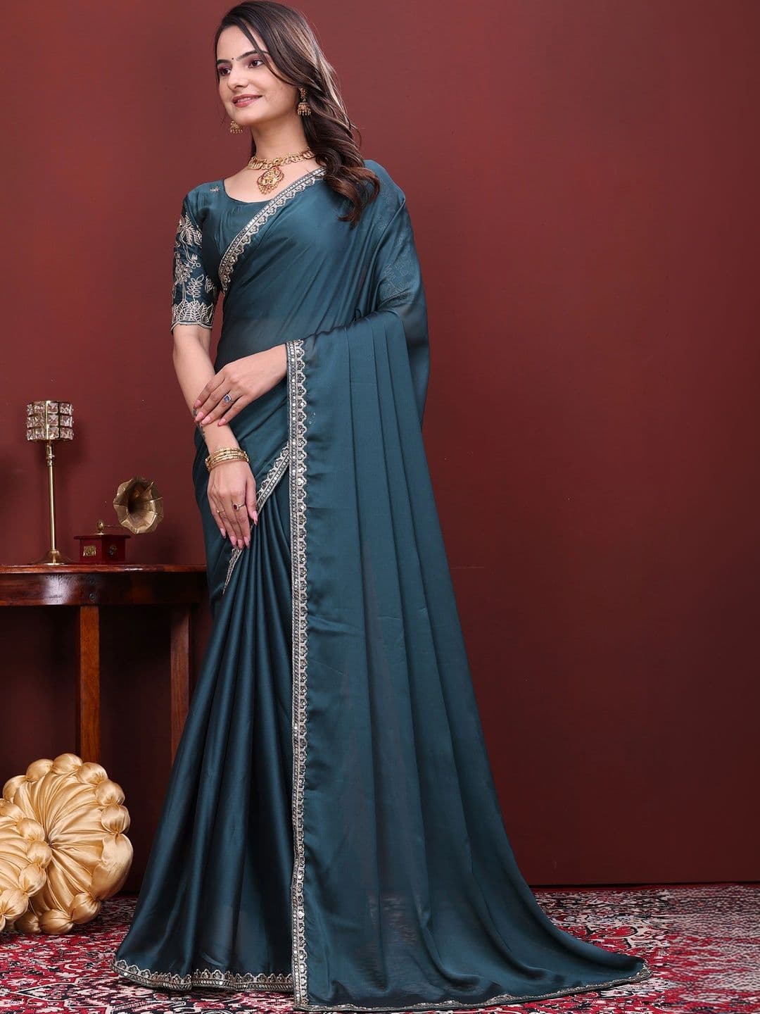 Moda Rapido Embroidered Poly Chiffon Designer Saree - view 1