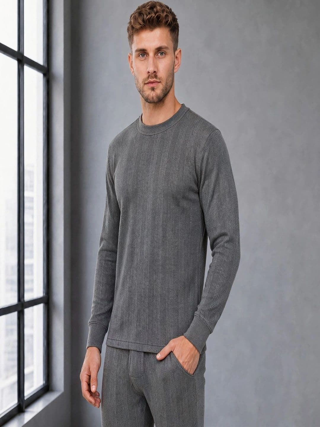 Moda Rapido Cotton Round Neck Thermal Tops - view 1