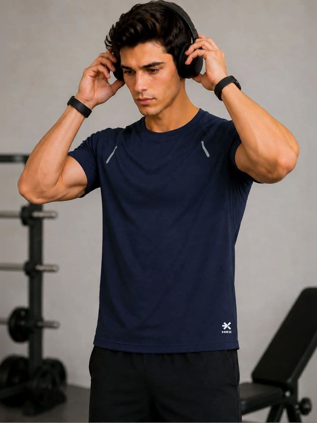 HRX by Hrithik Roshan Men Brand Logo Dri-FIT T-shirt - view 1