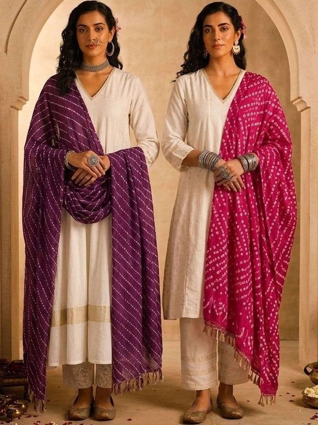 Azira Pack of 2 Printed Bandhani Dupatta - view 1