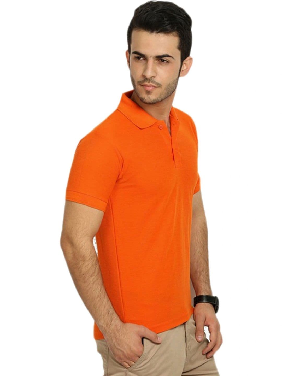 RJ COLLECTION Men Polo Collar Polyester PU Coated T-shirt - view 1