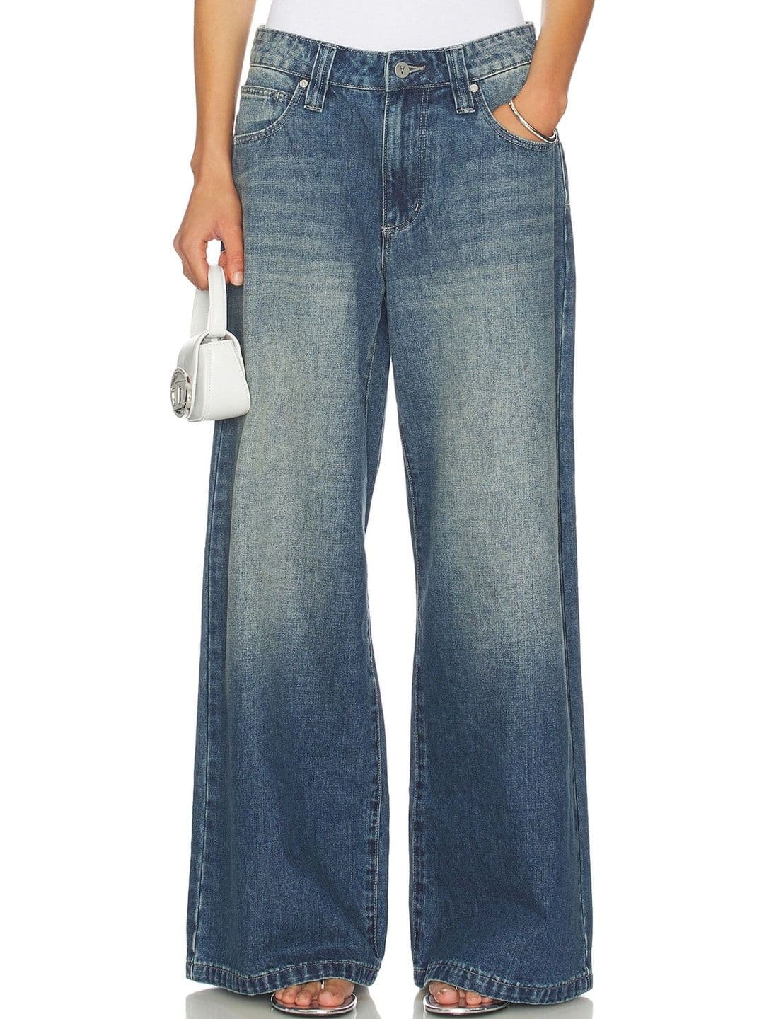 Mast & Harbour Women High-Rise Low Distress Light Fade Ombre Jeans - view 1
