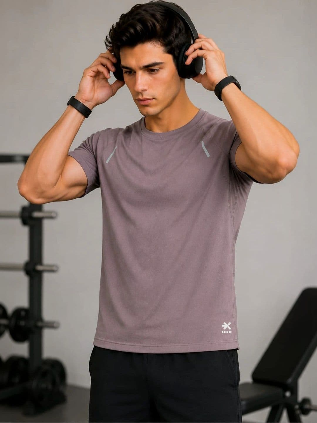 HRX by Hrithik Roshan Men Printed Gym T-Shirt - view 1