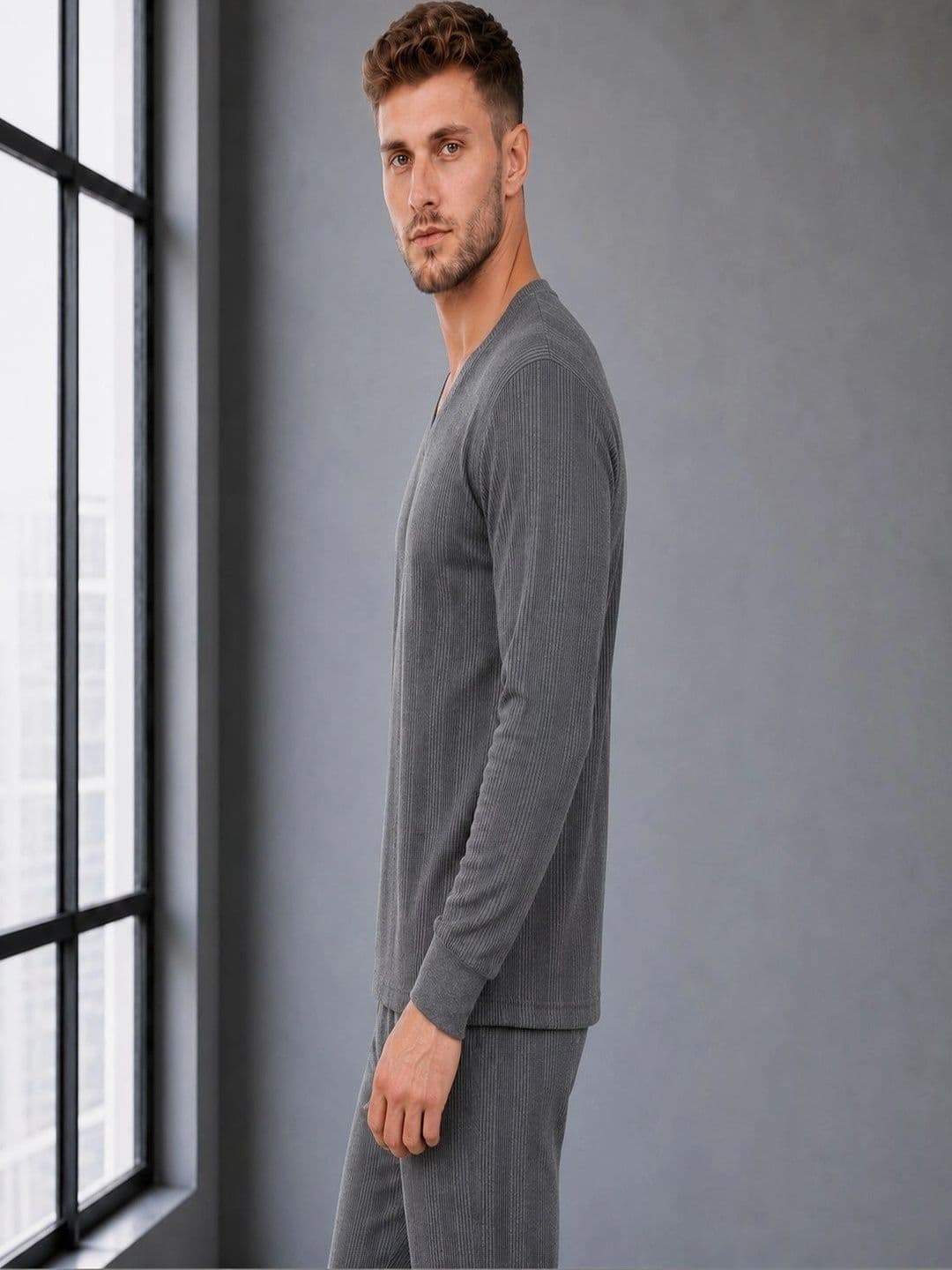 Moda Rapido Cotton V-Neck Thermal Tops - view 1