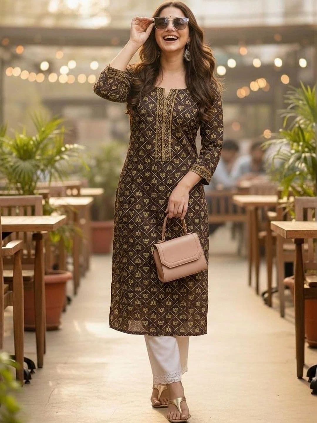 Pjyot by surhi Women Ethnic Motifs Printed Thread Work Kurta - view 1