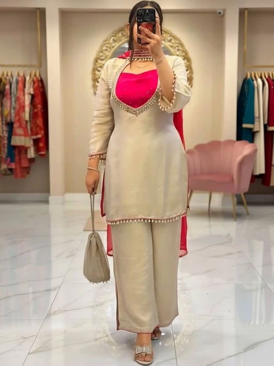 House Of Nazakat Women Straight Kurta set With Dupatta - view 1
