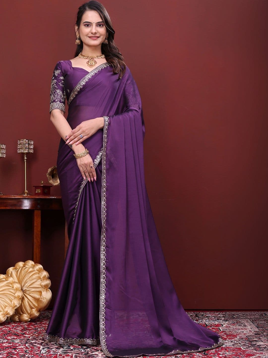 Moda Rapido Embroidered Poly Chiffon Designer Saree - view 1