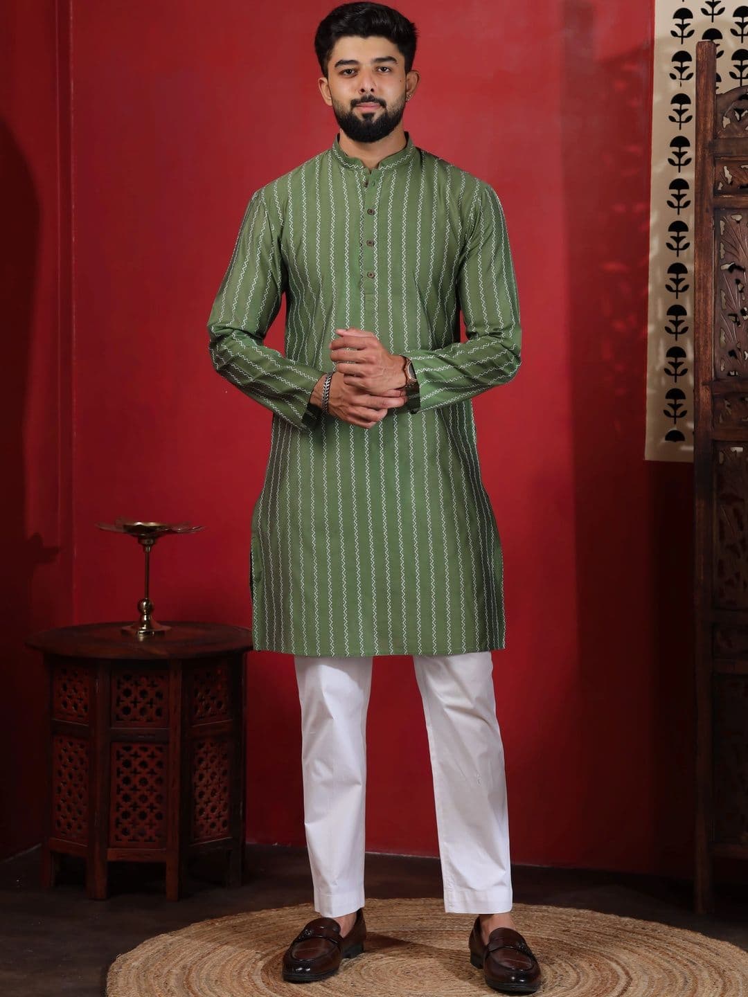 Koshin Men Printed Kurta - view 1