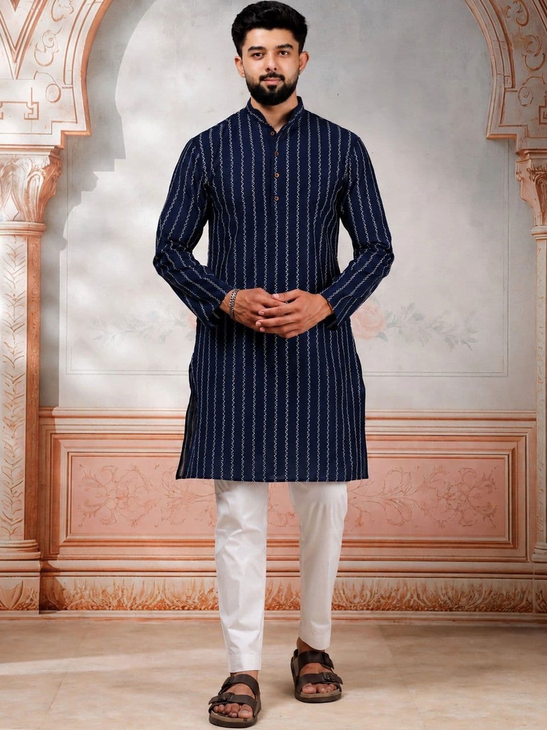 Koshin Men Ethnic Motifs Printed Kurta - view 1