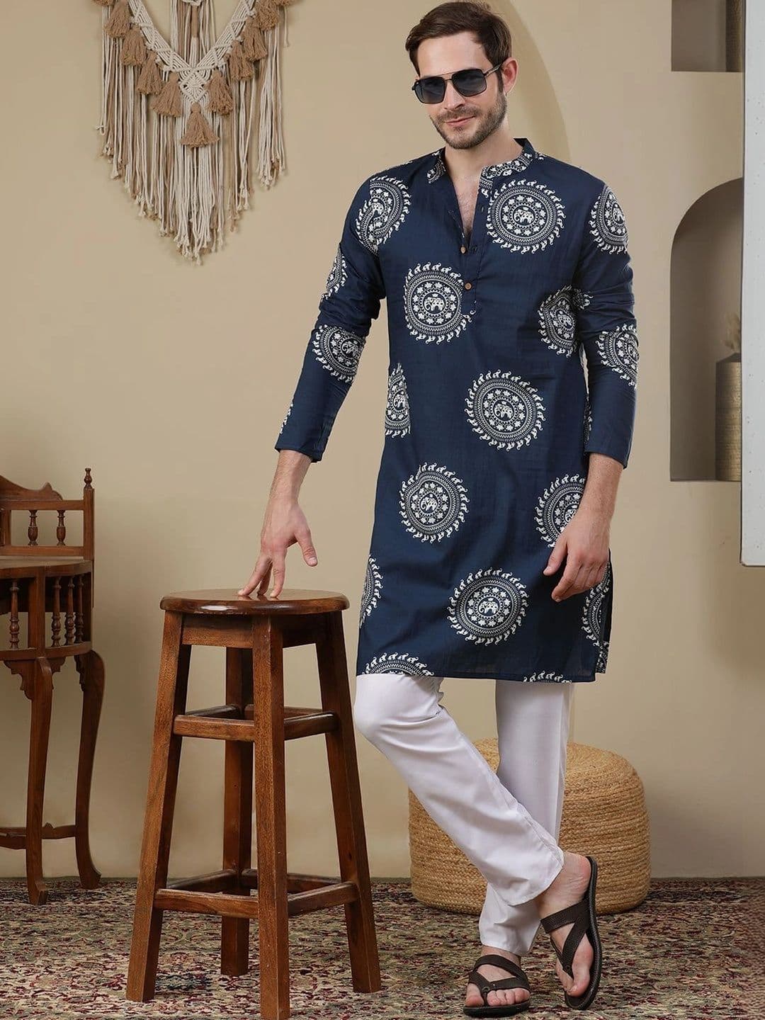 Anouk Men Ethnic Motifs Printed Kurta - view 1