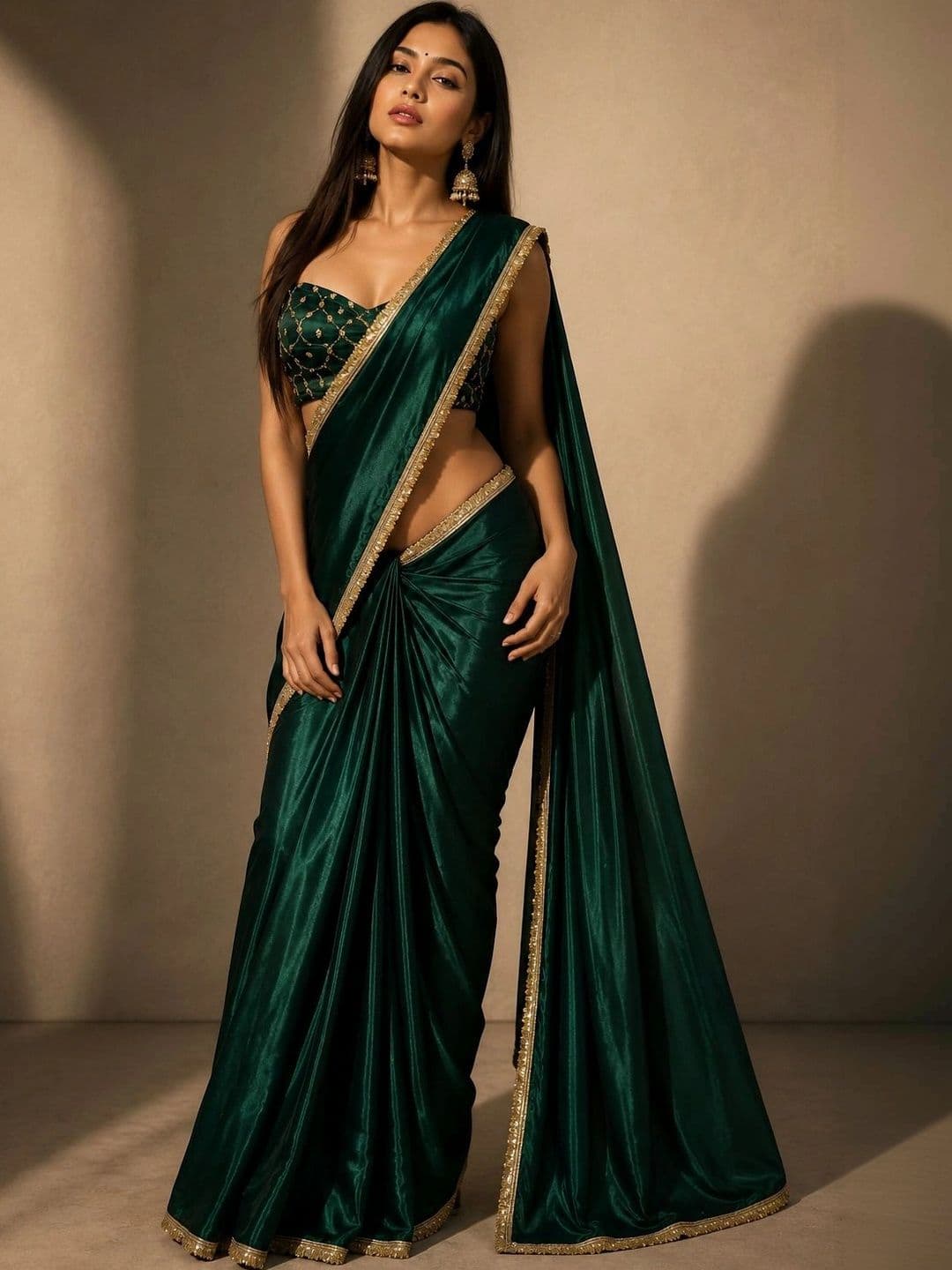 DOLLSOFINDIA Silk Blend Saree - view 1