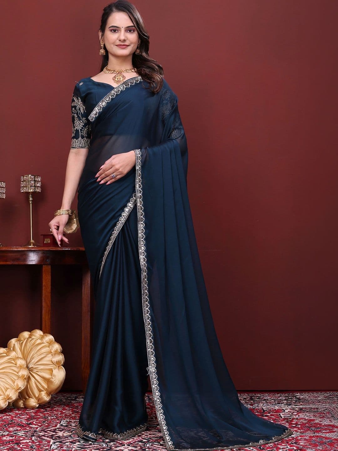 Moda Rapido Embroidered Poly Chiffon Designer Saree - view 1