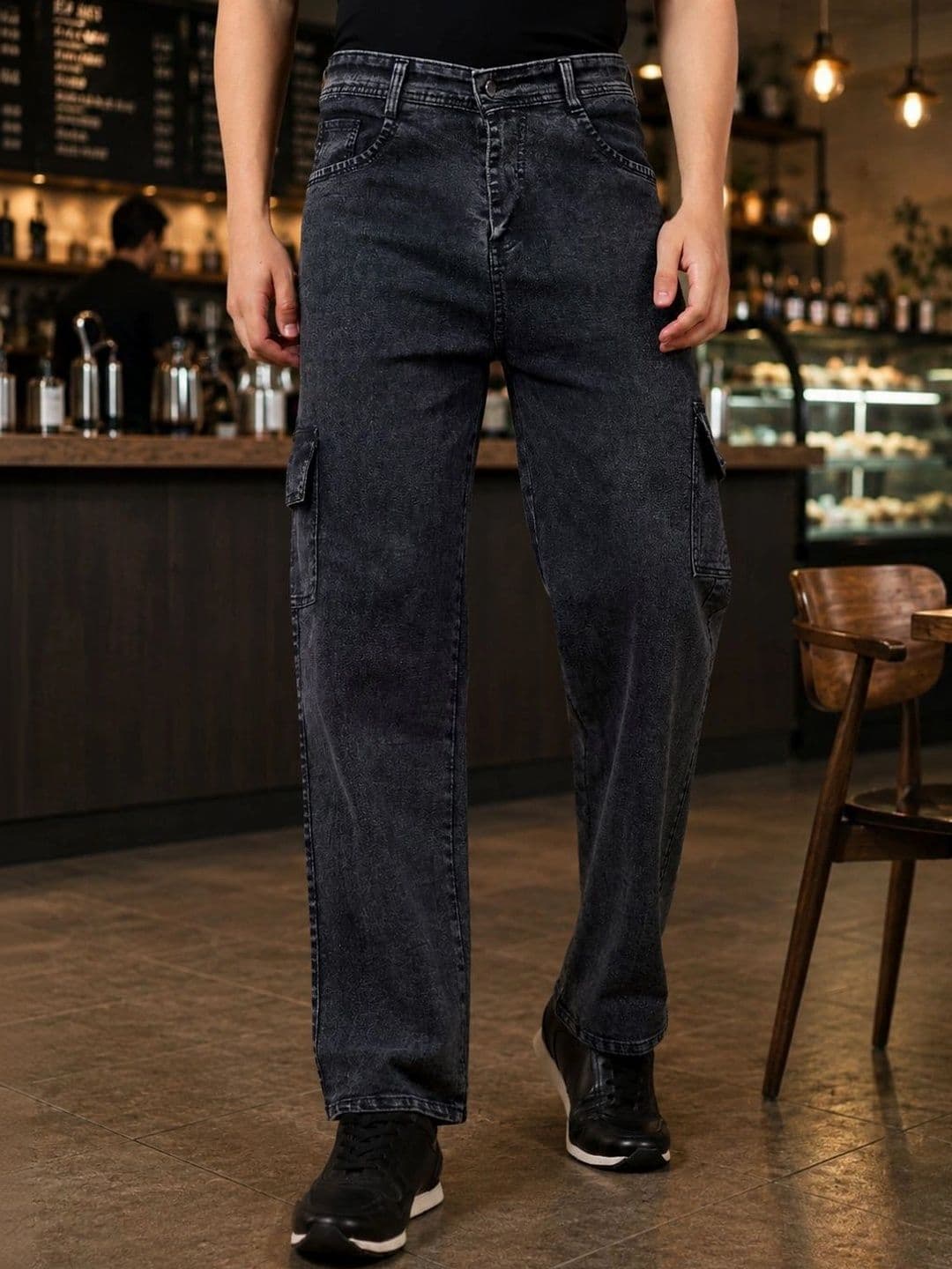 Encrypt Men Classic Straight Fit Mid-Rise Stretchable Jeans - view 1