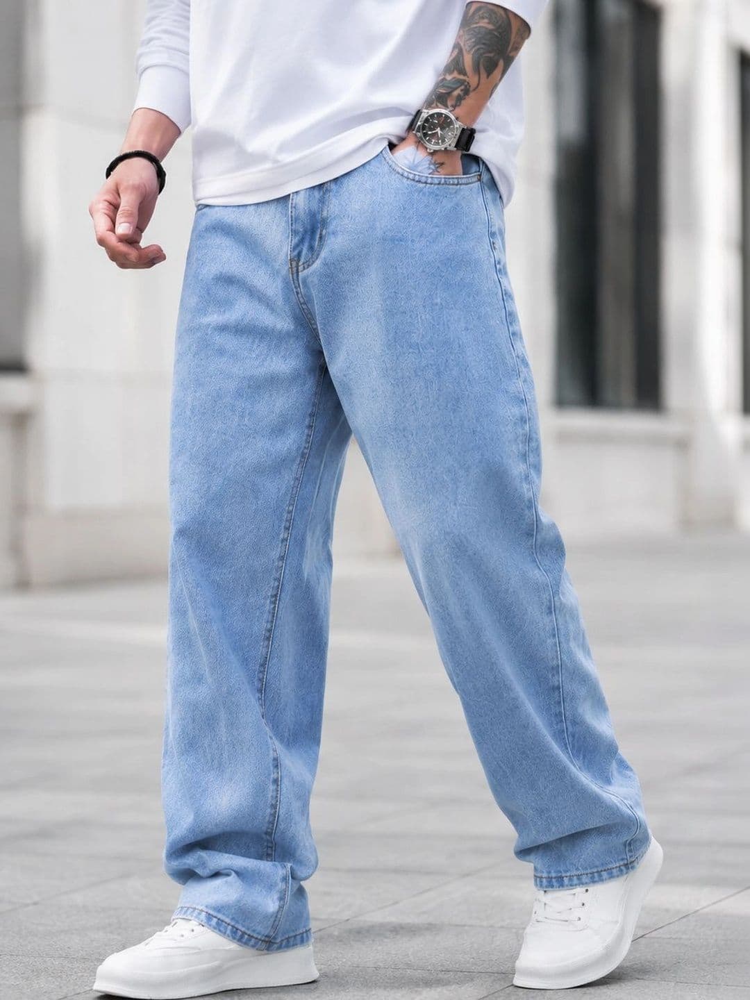 GARTEEN Men Classic Straight Fit Mid-Rise Stretchable Jeans - view 1