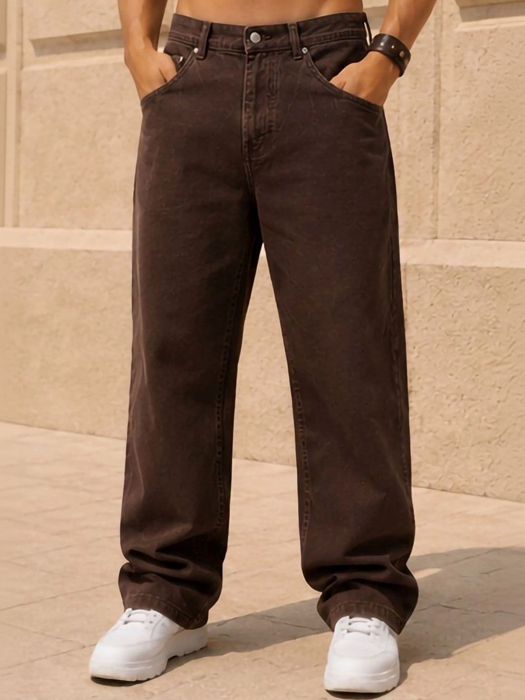 LINARIA Men Classic Straight Fit Mid-Rise Stretchable Jeans - view 1