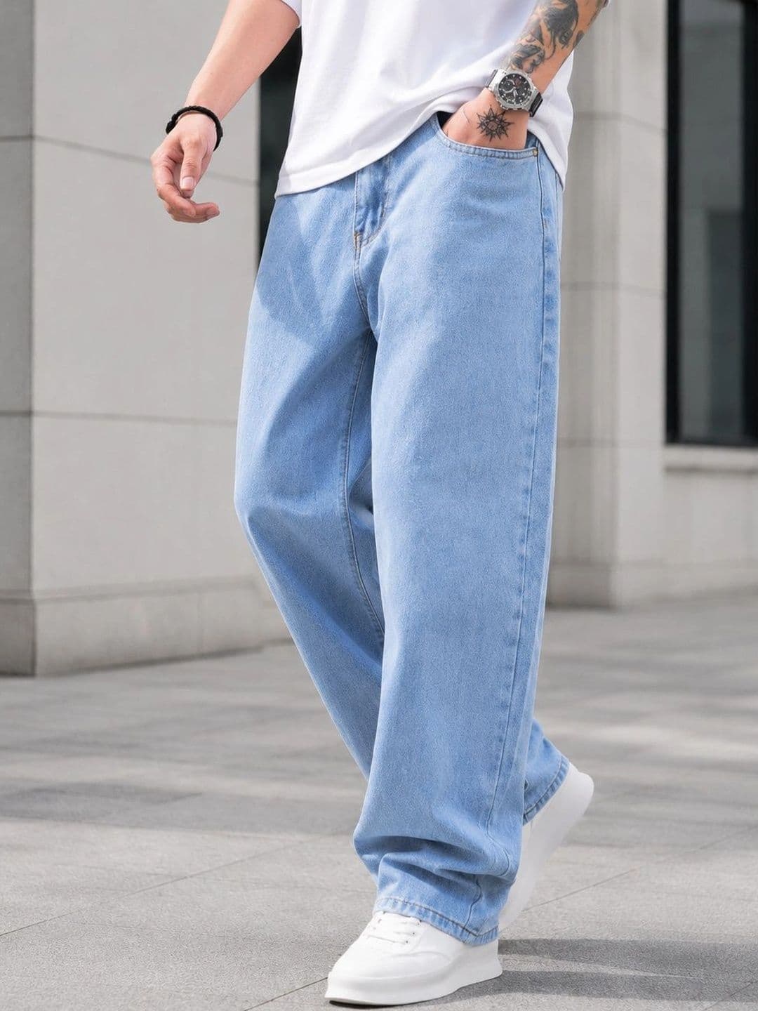 GARTEEN Men Classic Straight Fit Mid-Rise Stretchable Jeans - view 1