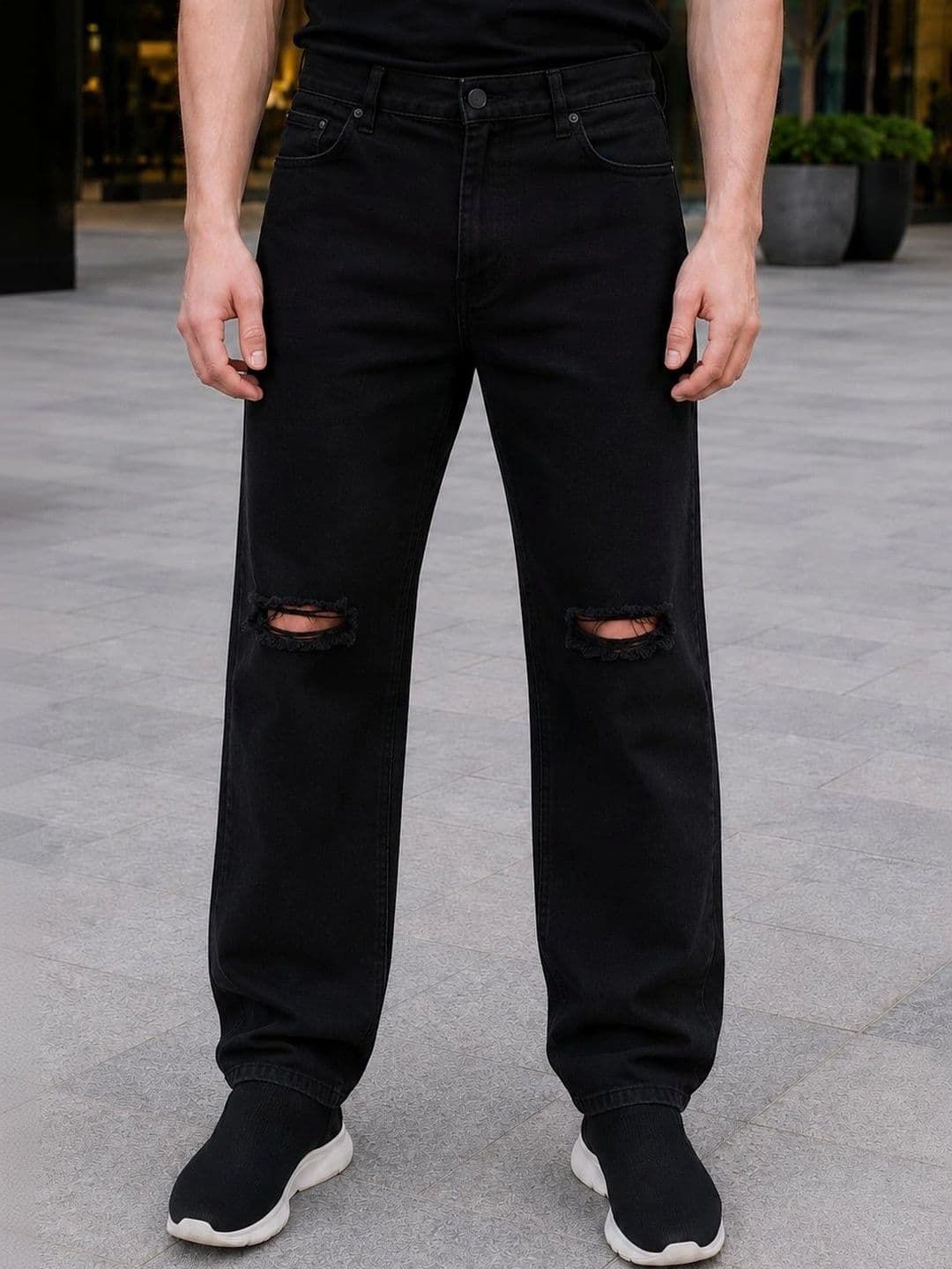 Moda Star Men Classic Straight Fit Mid-Rise Highly Distressed Stretchable Jeans - view 1