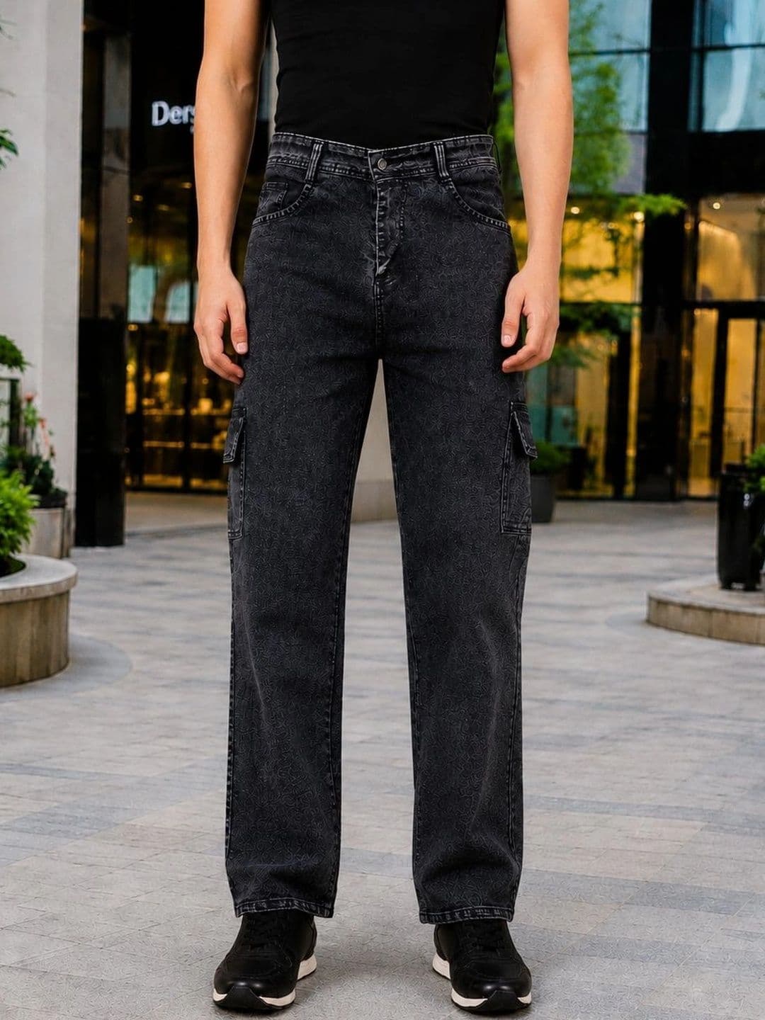 Encrypt Men Classic Straight Fit Mid-Rise Stretchable Jeans - view 1