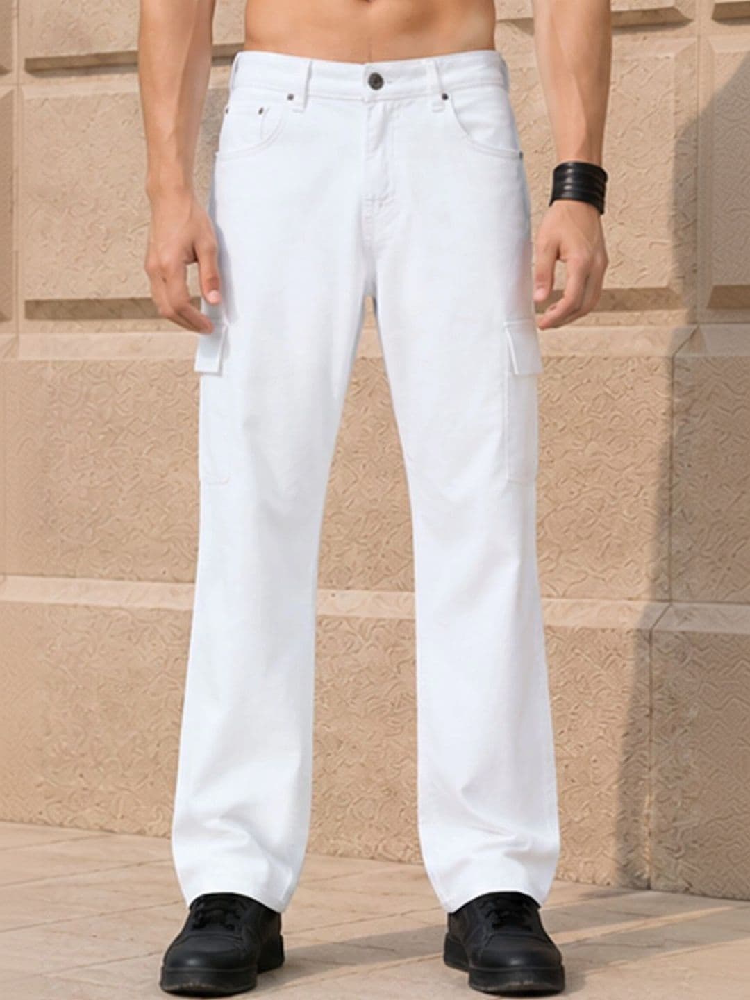 R.Code by The Roadster Life Co. Men Classic Straight Fit Mid-Rise Stretchable Jeans - view 1