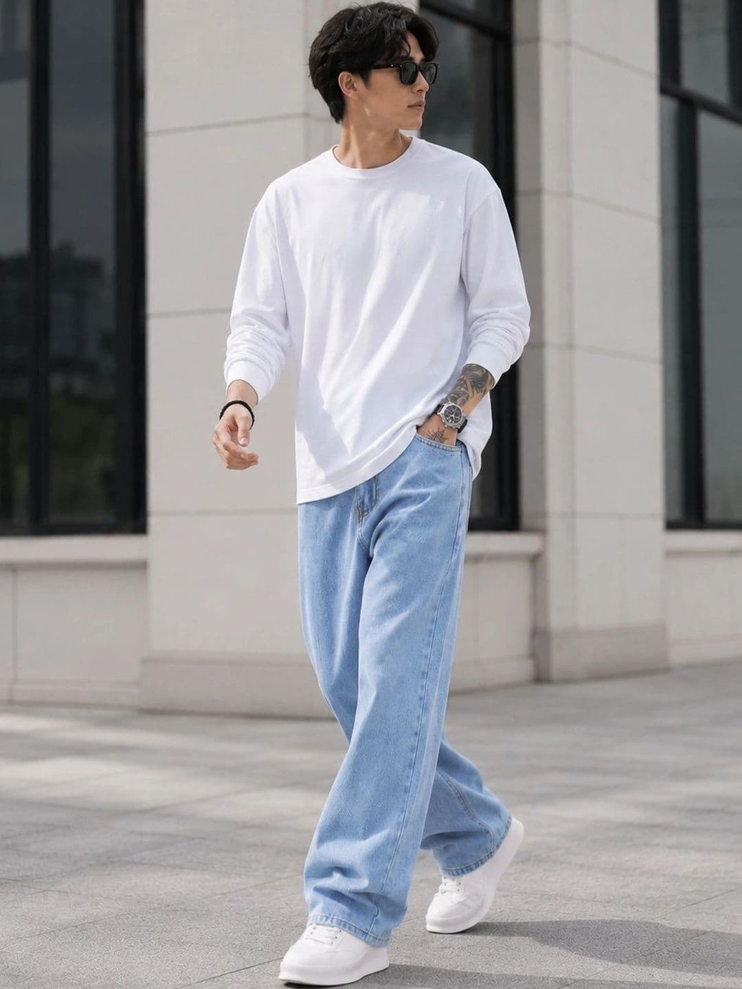 MARK VIEW Men Classic Straight Fit Mid-Rise Stretchable Jeans - view 1