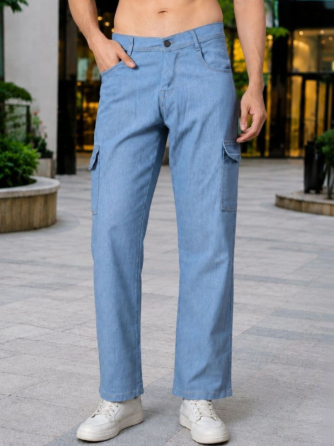 Moda Star Men Classic Straight Fit Mid-Rise Stretchable Jeans - view 1
