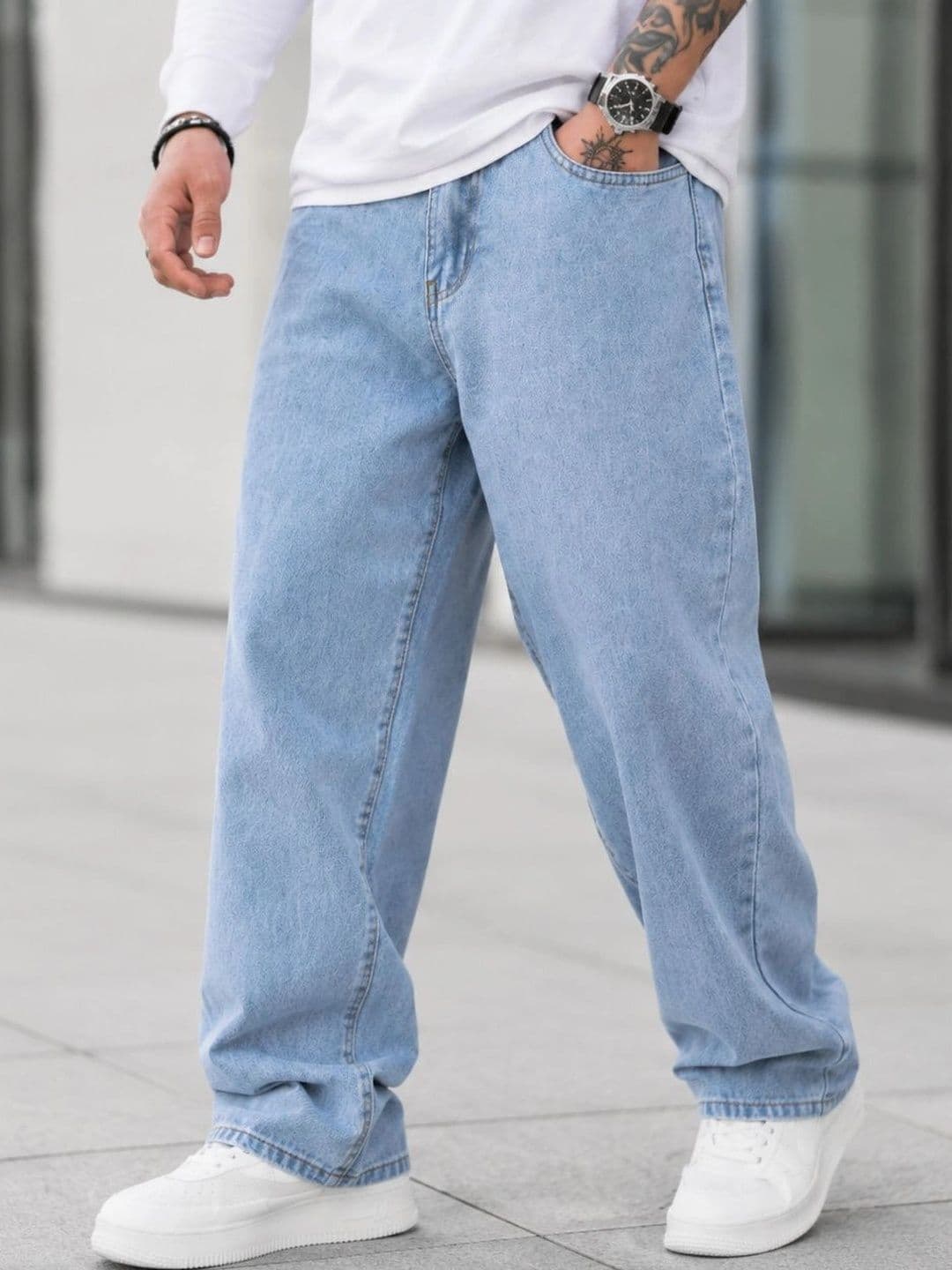 DENIM LIFE Men Classic Straight Fit Mid-Rise Stretchable Jeans - view 1