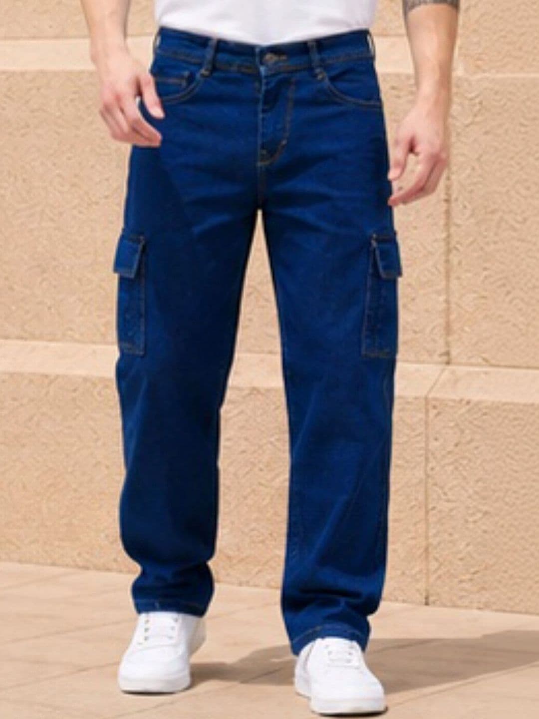 LINARIA Men Classic Straight Fit Mid-Rise Stretchable Jeans - view 1