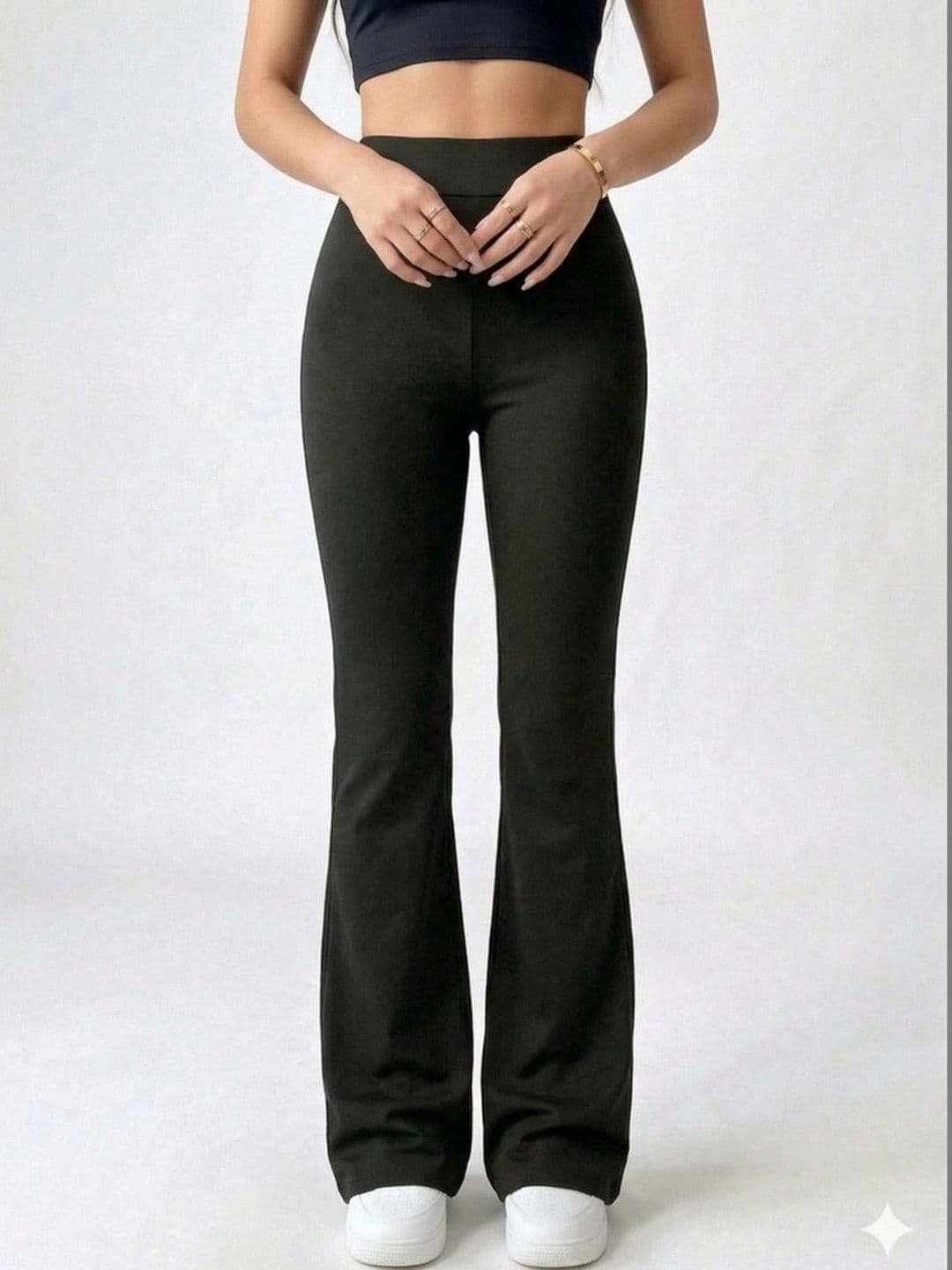 LYNO Women Flared Knitted Palazzos - view 1