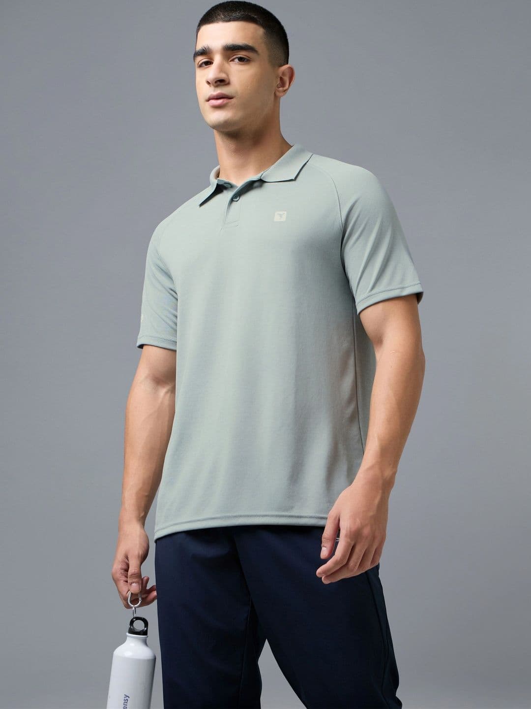 Technosport Men Brand Logo Polo Collar Slim Fit T-shirt - view 1