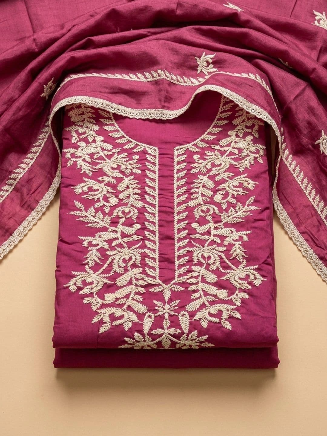 Meena Bazaar Embroidered Unstitched Dress Material - view 1