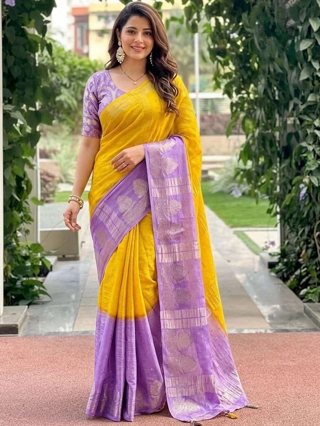 Mitera Woven Design Zari Pure Chiffon Designer Saree - view 1