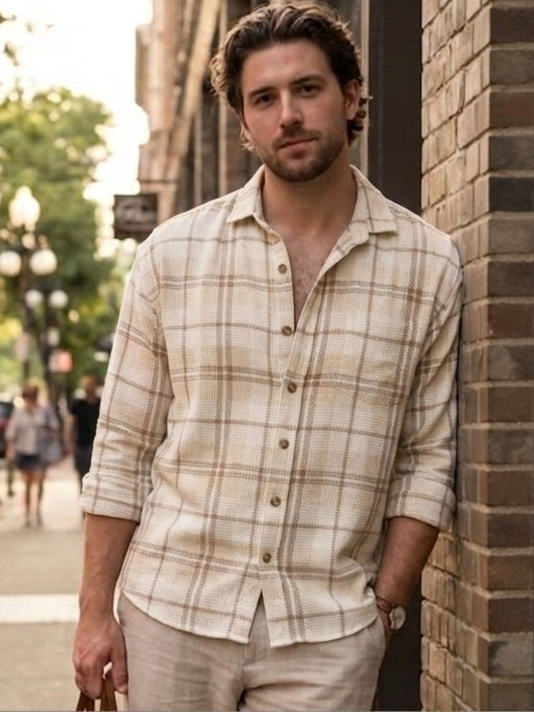 DENNISON Drop Shoulder Oversized Checked Shirt - view 1