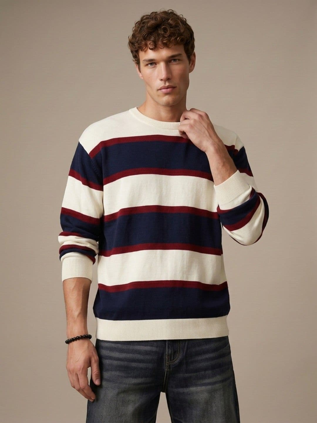 glitchez Striped Knitted Pullover - view 1