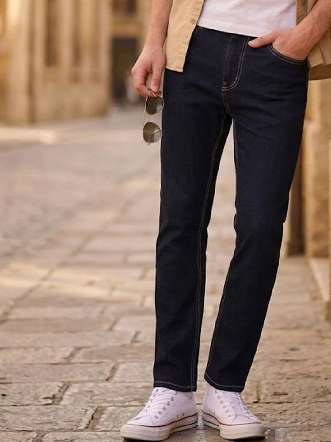 Urbano Fashion Men Straight Fit Mid-Rise Heavy Fade Stretchable Jeans - view 1