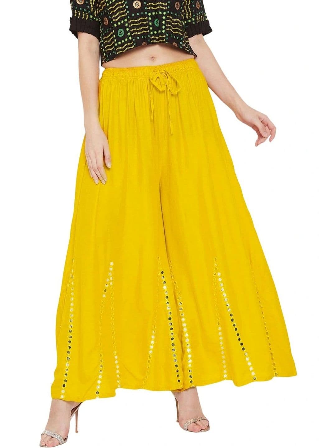 SMASUM Women 2 Knitted Ethnic Palazzos - view 1