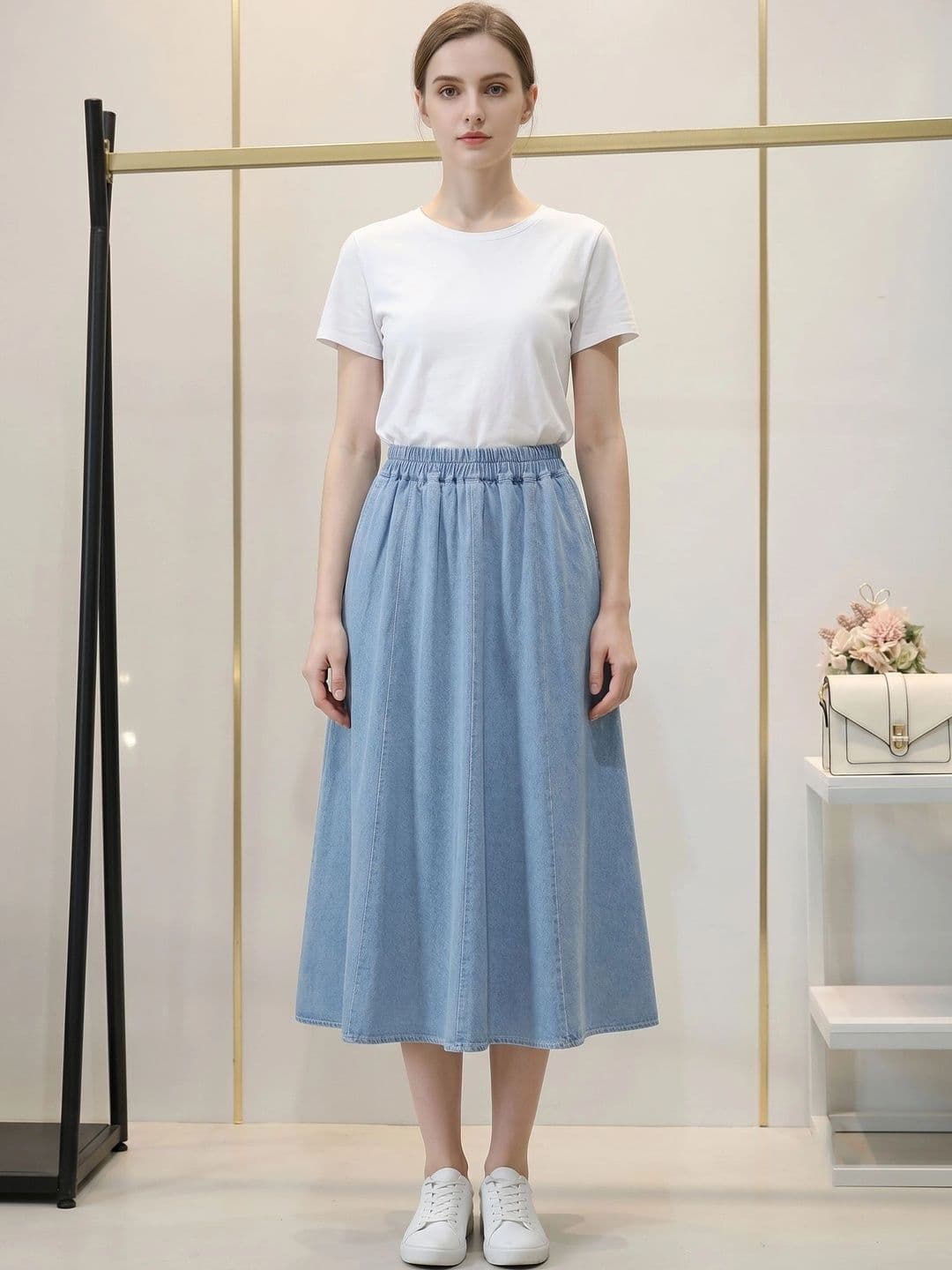 StyleCast x Revolte Women Midi A-Line Skirt - view 1