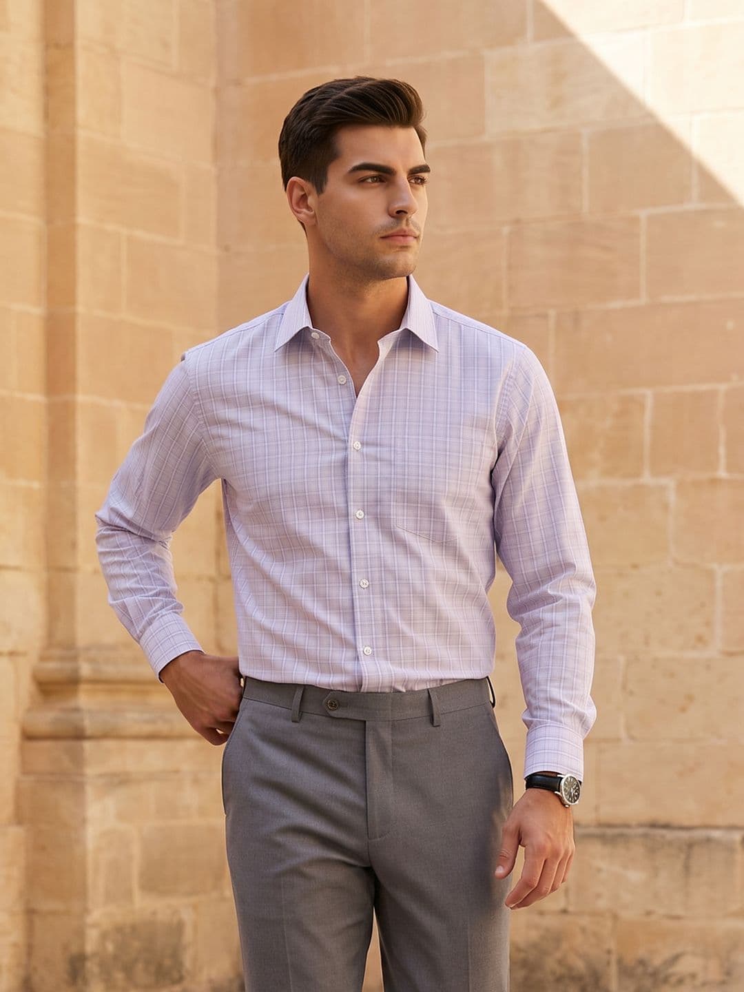 INVICTUS Slim Fit Checked Formal Shirt - view 1