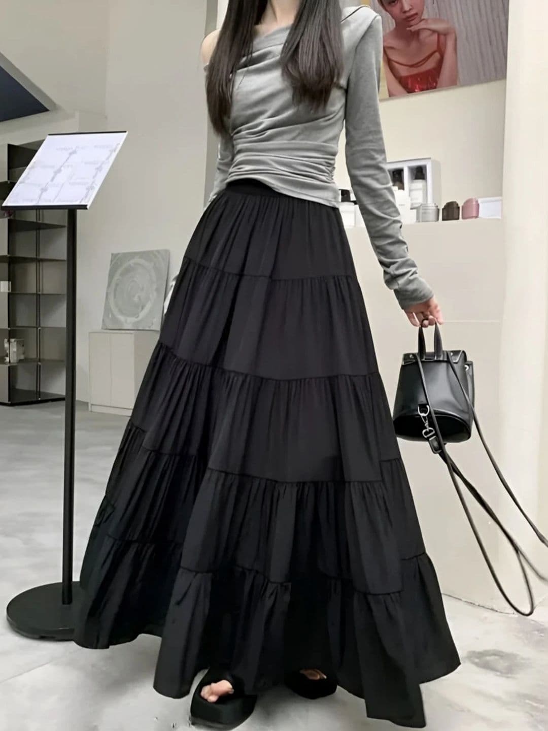 RAYIE COLLECTION Women Tiered Maxi Tiered Skirt - view 1