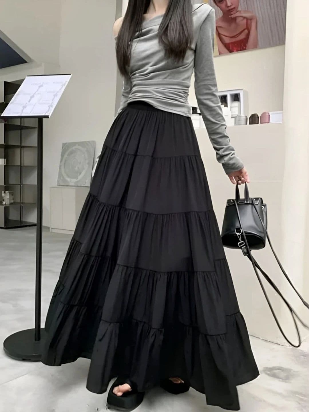 RAYIE COLLECTION Women Tiered Maxi Tiered Skirt - view 1