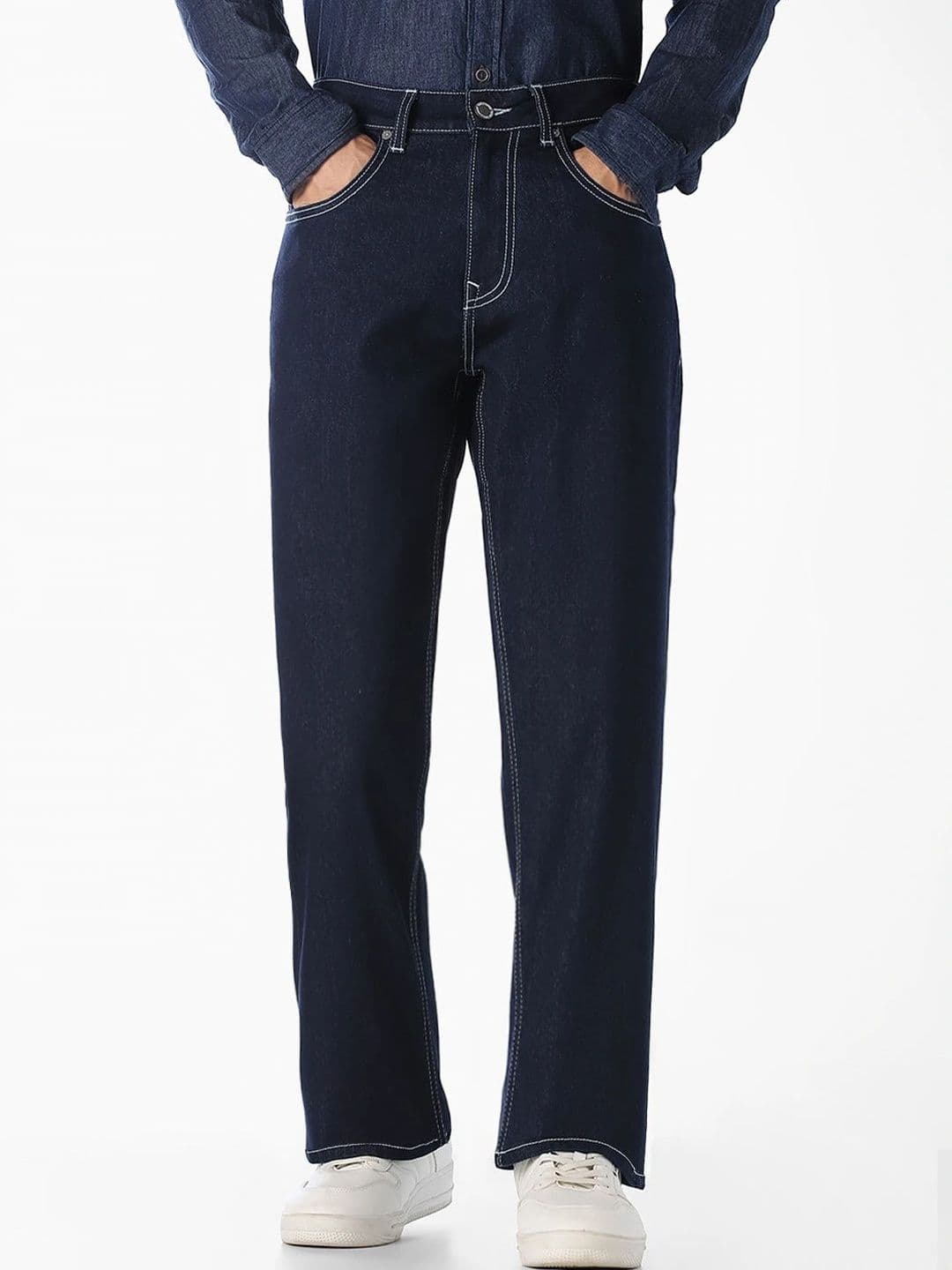 Jack & Jones Men Bootcut High-Rise Stretchable Jeans - view 1