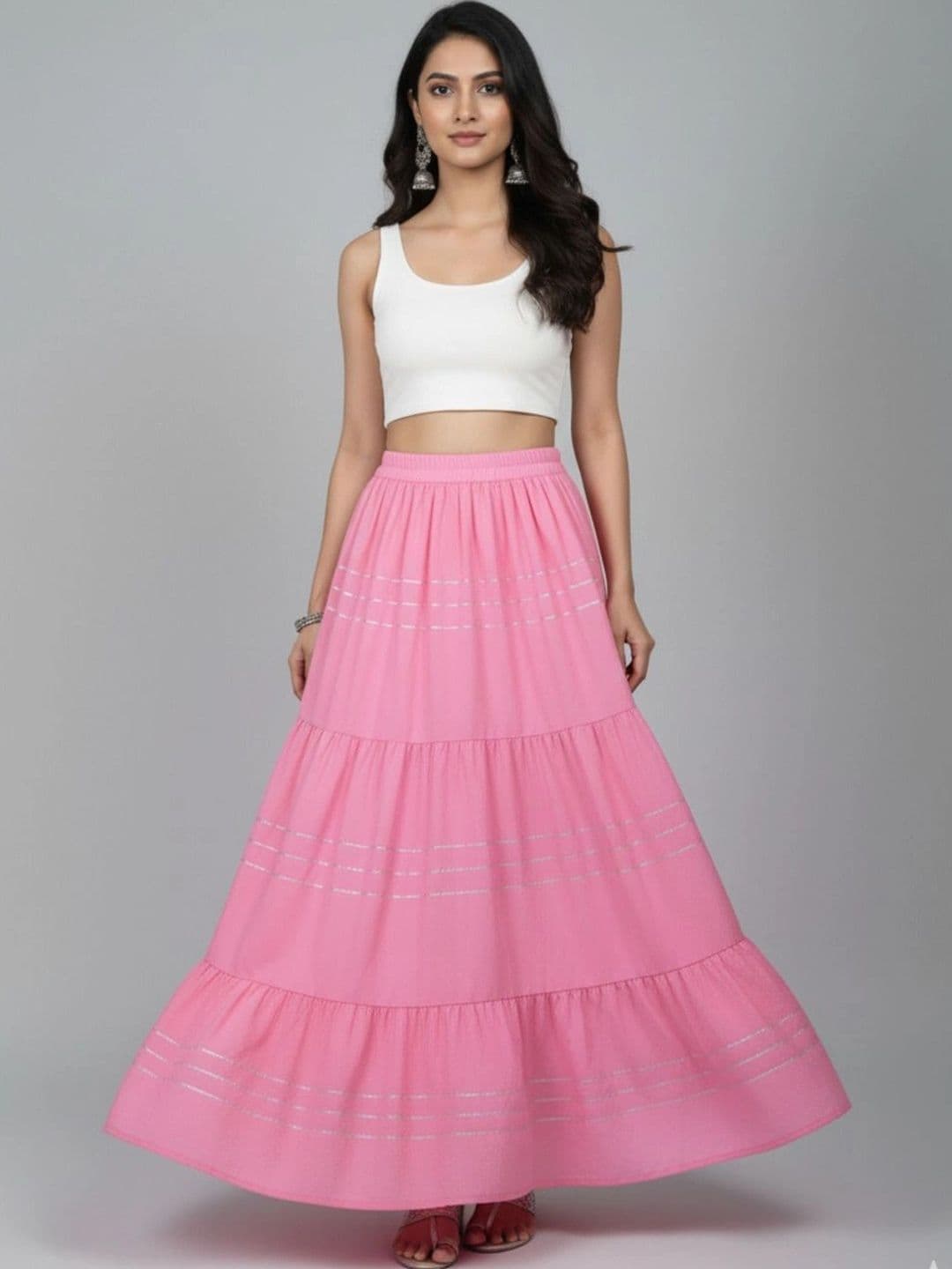 RAYIE COLLECTION Women Tiered Maxi Tiered Skirt - view 1