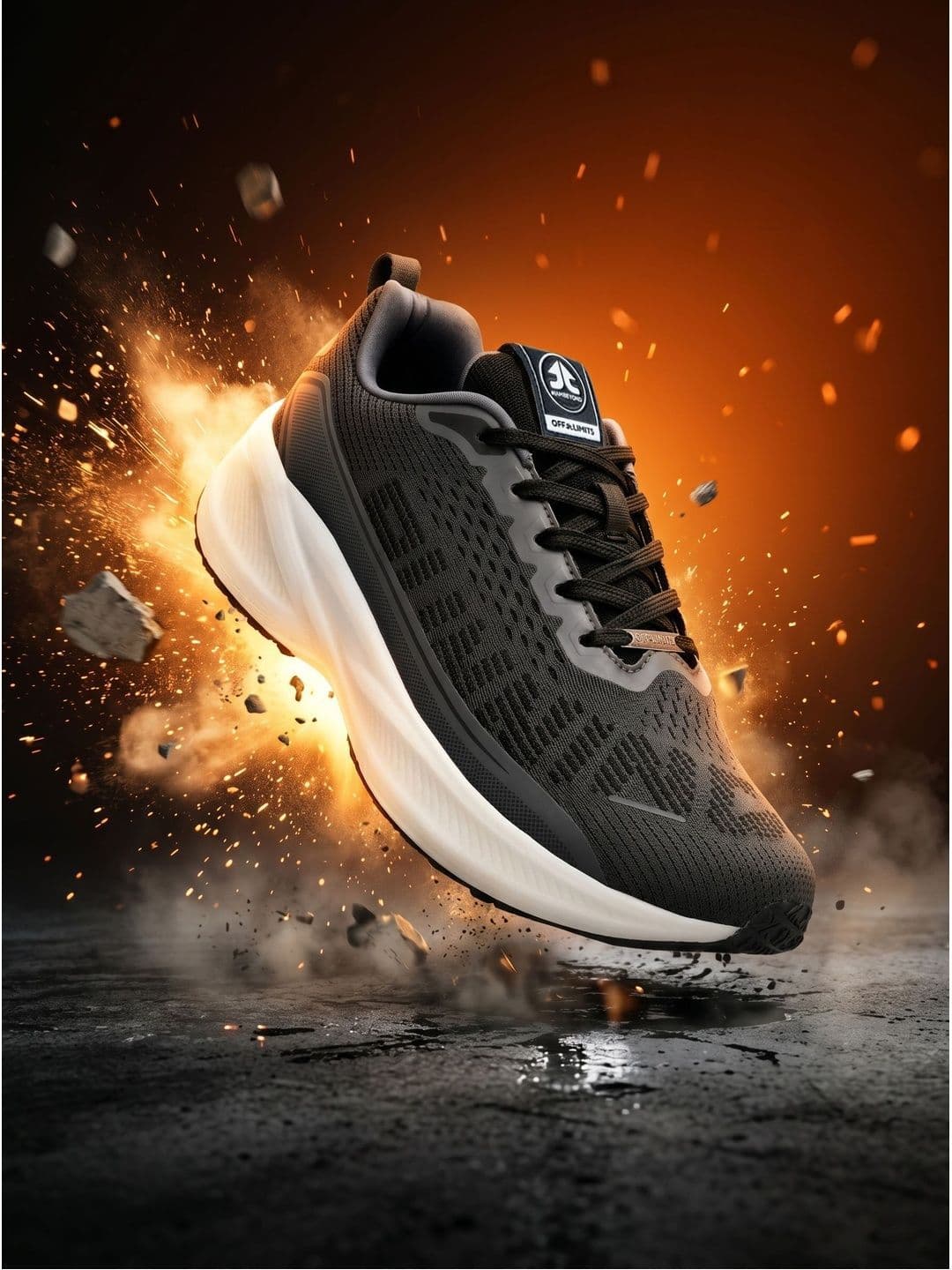 OFF LIMITS Overdrive Black Mesh Running Shoes - view 1