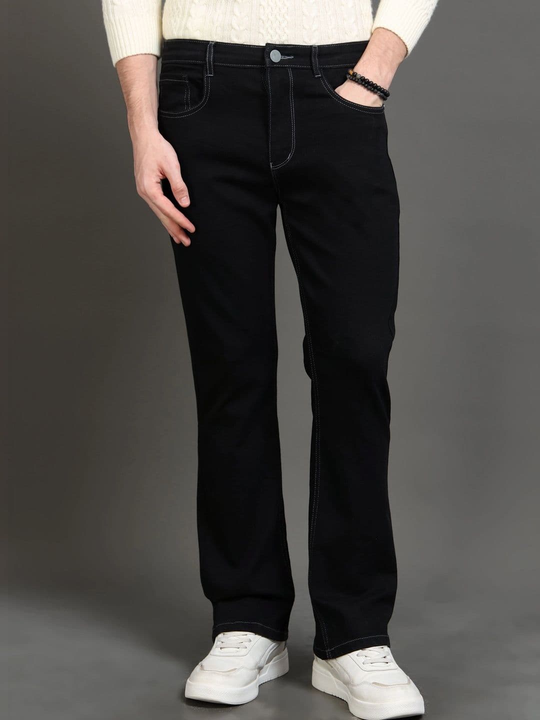 Kolor Fusion Men Smart Bootcut Mid-Rise Light Fade Stretchable Jeans - view 1